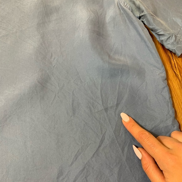 August Silk 100% Silk Blue Short Sleeve Top Blouse - Picture 9 of 13